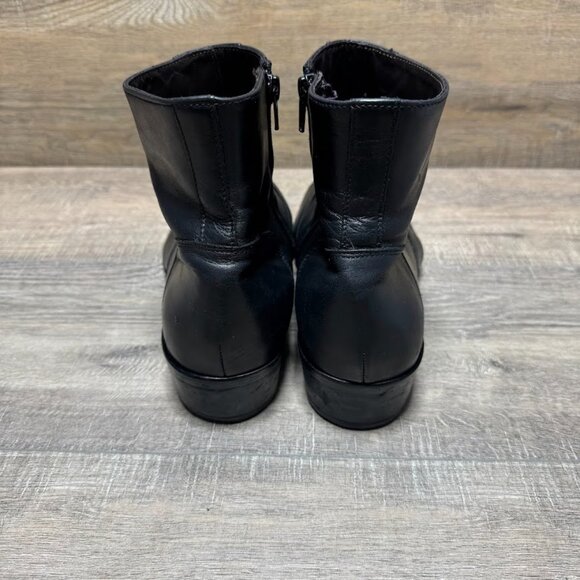 Bruno Magli Raspino Black Napa Leather Boots Men's Size 11.5 - Picture 3 of 7